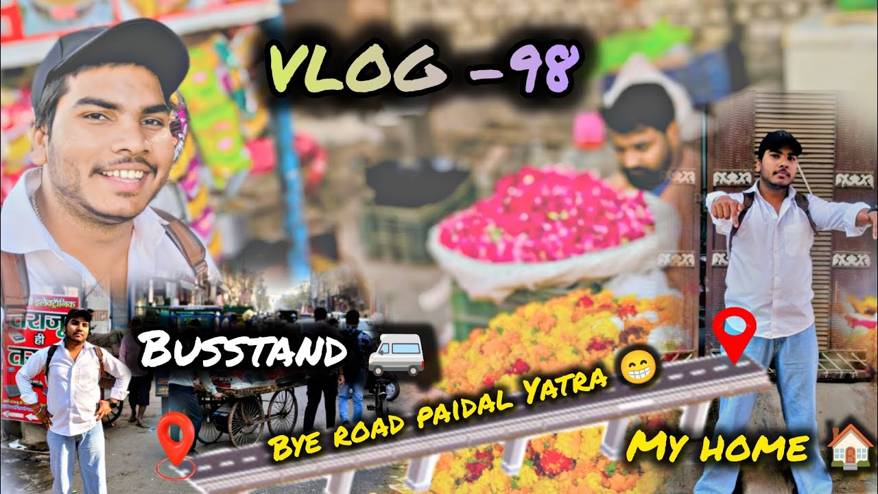 VLOG -98 paidal Yatra 😁😀#trending #yatra #gurugram #gurugrambusstand #vlog #viral #funny #popular 