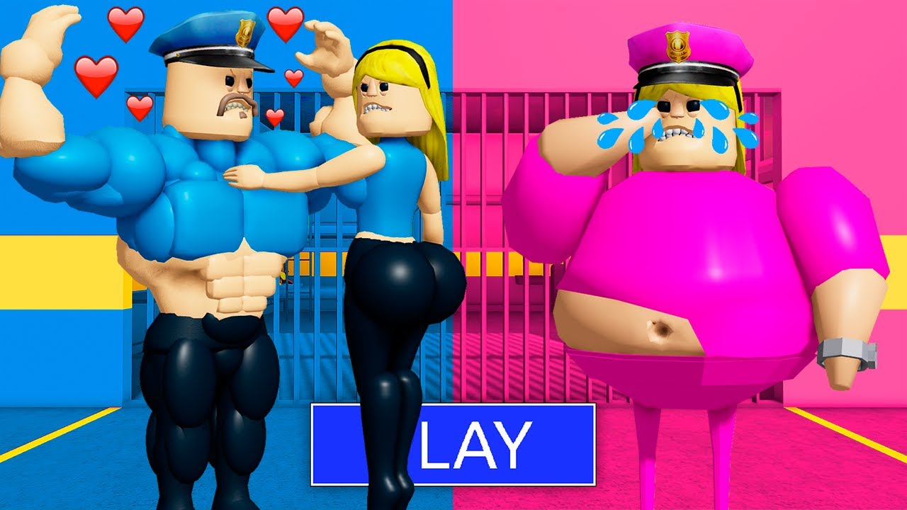 MUSCLE BARRY FALL IN LOVE WITH PREGNANT BARRY WOMAN? OBBY ROBLOX #roblox #obby