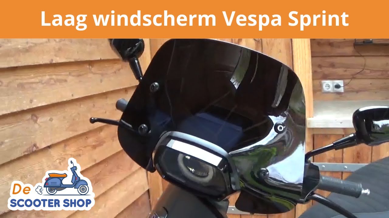 Laag windscherm monteren op een Vespa Sprint | Montagevideo - De Scooter Shop