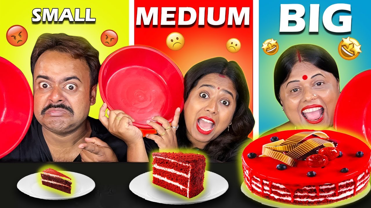 Big Medium Small Challenge | Extreme Funny Food Challenge | Indian Eating Show