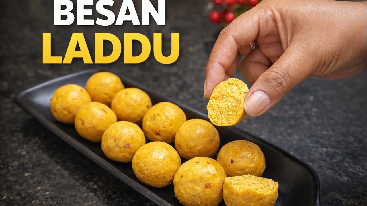 दानेदार बेसन के लड्डू बनाने का सबसे आसान तरीक़ा | Besan Laddu Recipe |Besan ke laddu banane ka sahi😍