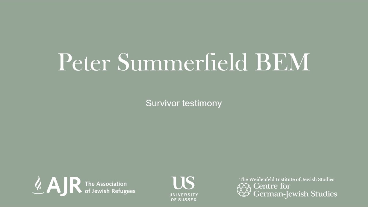 Holocaust Memorial Day at Sussex 2025 - Testimony from Peter Summerfield BEM