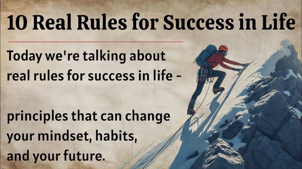 10 Rules for Success in Life || Learn English With Motivation || Improve Your English ✅️ 