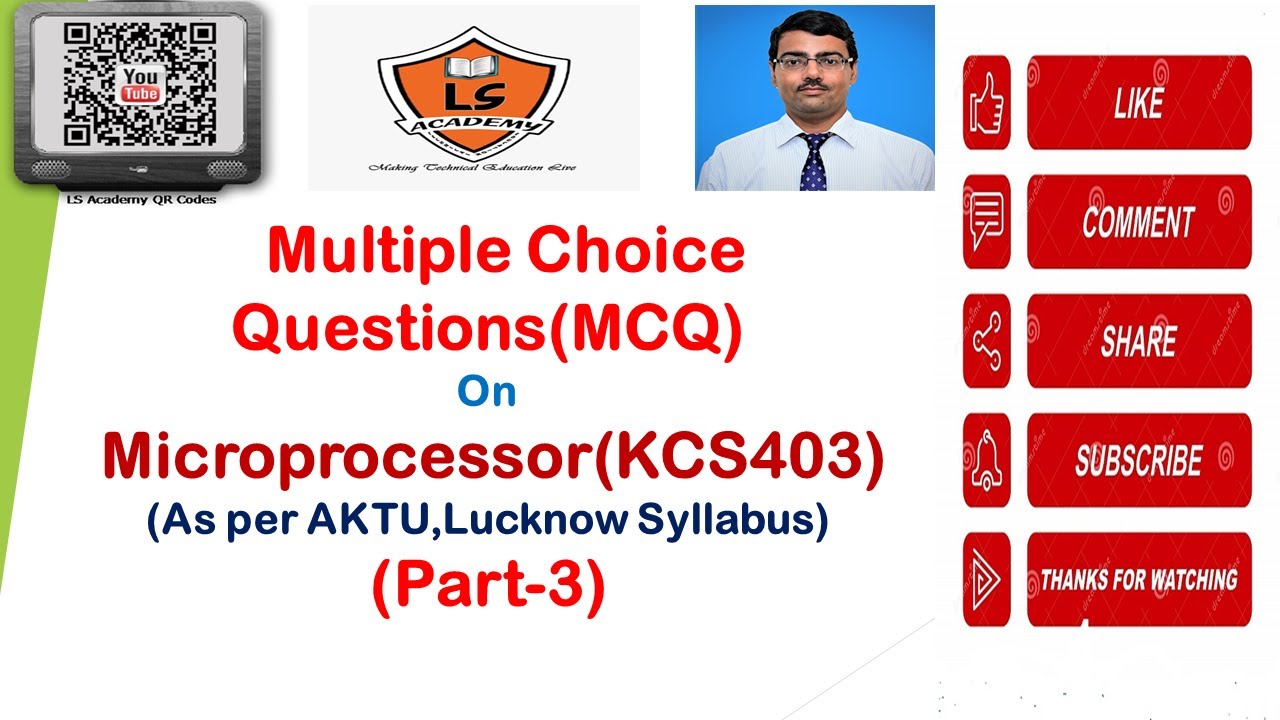 Part-3 | AKTU EXAM 2020-21| Microprocessor | MCQ | KCS403| Multiple Choice Questions
