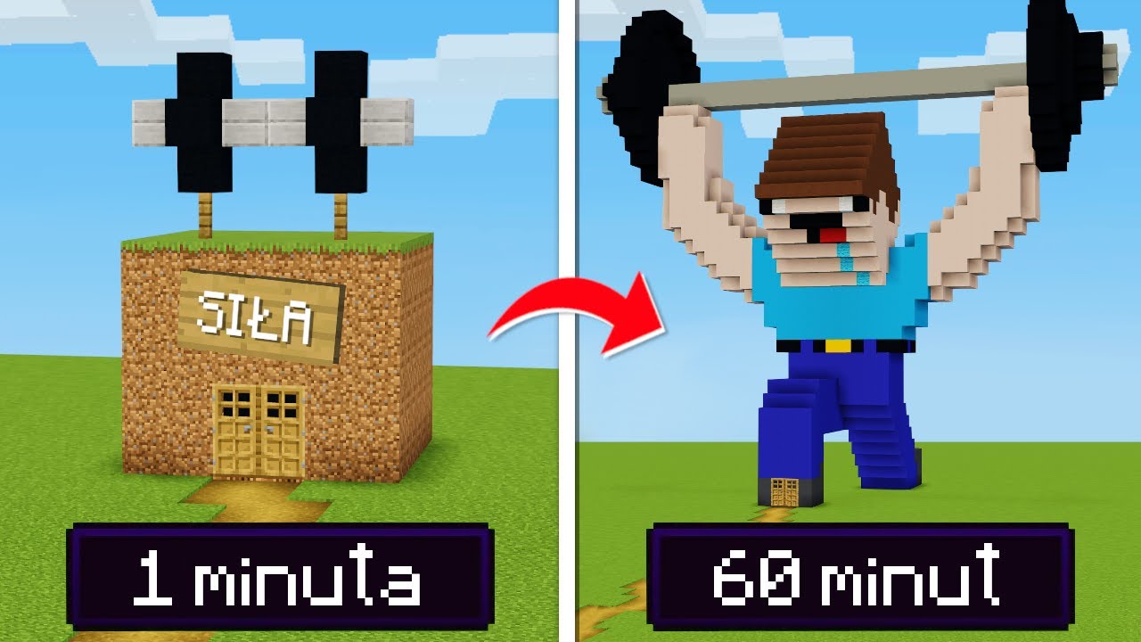 Poprosiłem 10 LOSOWYCH OSÓB aby zbudowali SIŁOWNIĘ w MINECRAFT!