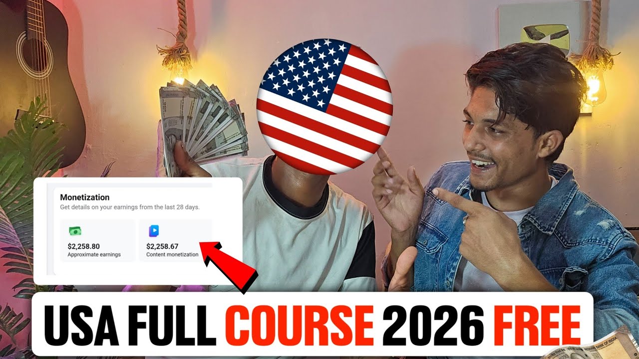 Facebook USA Page Full Course FREE 2026 | Grow & Monetize from India