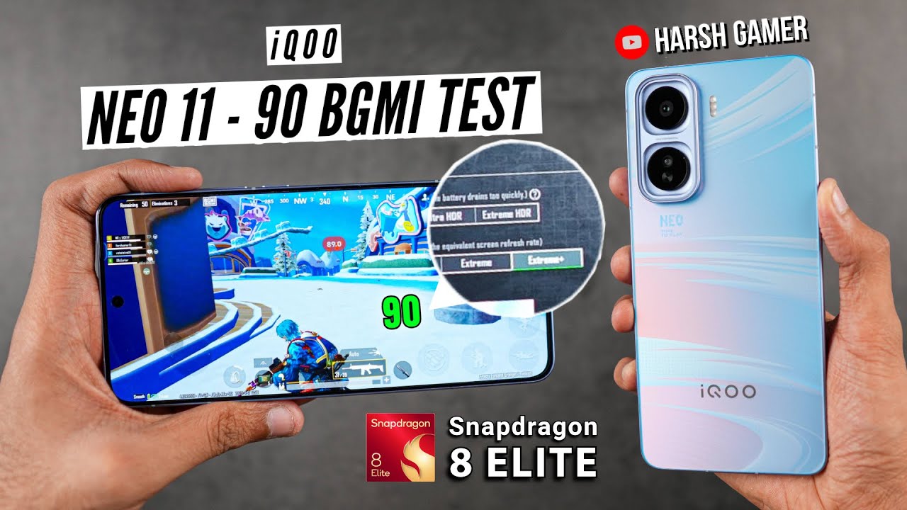 iQOO Neo 11 BGMI Test, Heating & Battery Test | SD 8 Elite at ₹31,999 😱