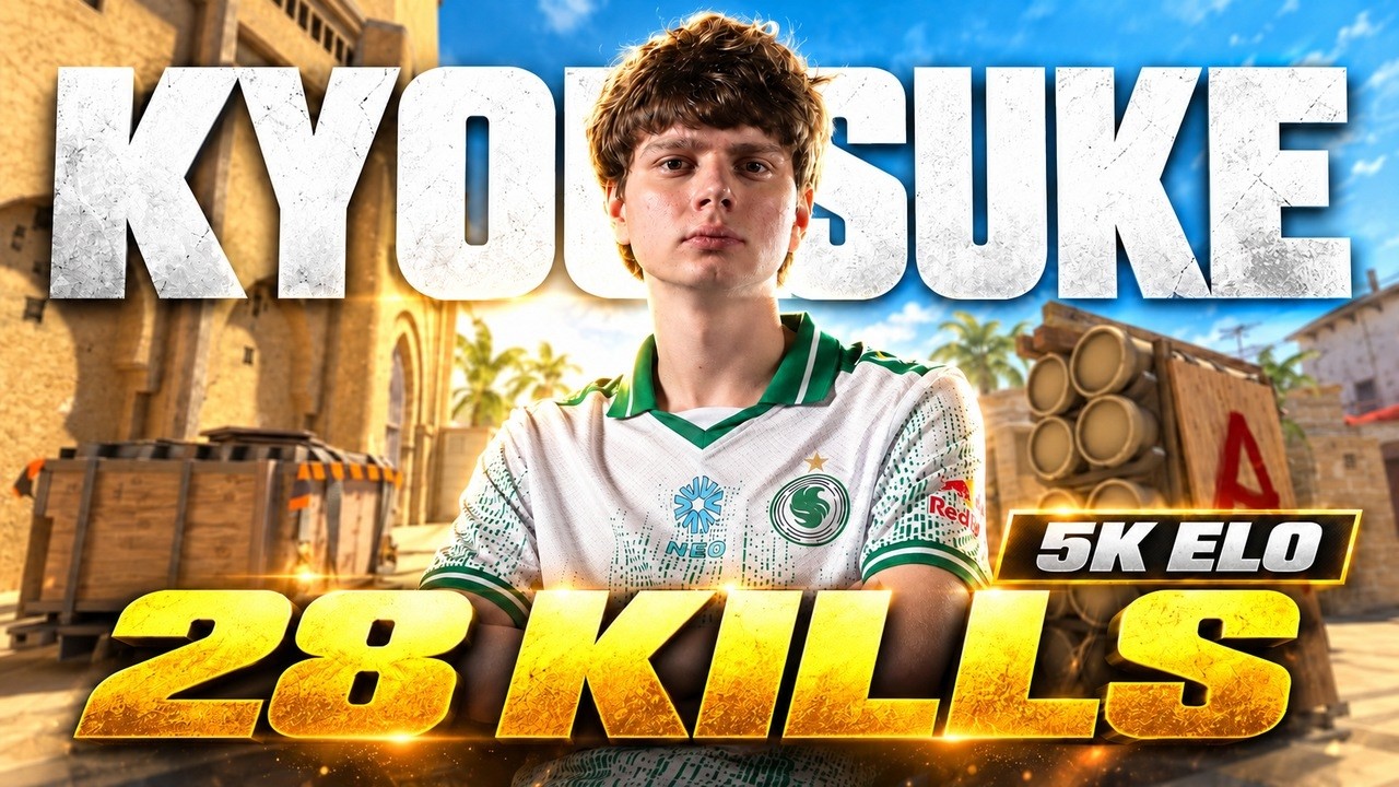 KYOUSUKE DROPS 28 KILLS AT 5K ELO ON MIRAGE! | CS2 FACEIT POV