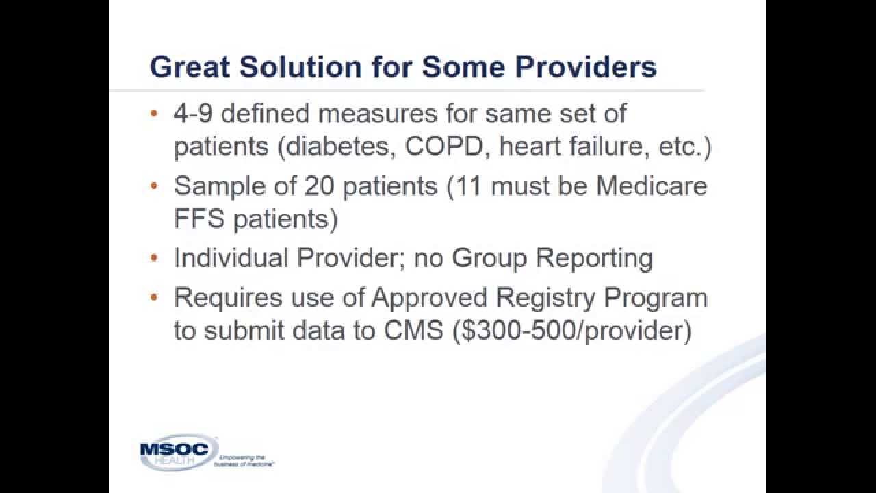 PQRS Part 5 - The Measure Group Option