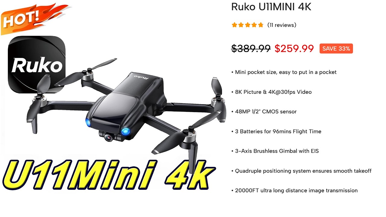 Ruko U11Mini 4k. 48MP Photo & 4k Video - is it the 2026 Dark Horse? 😱🤩👍
