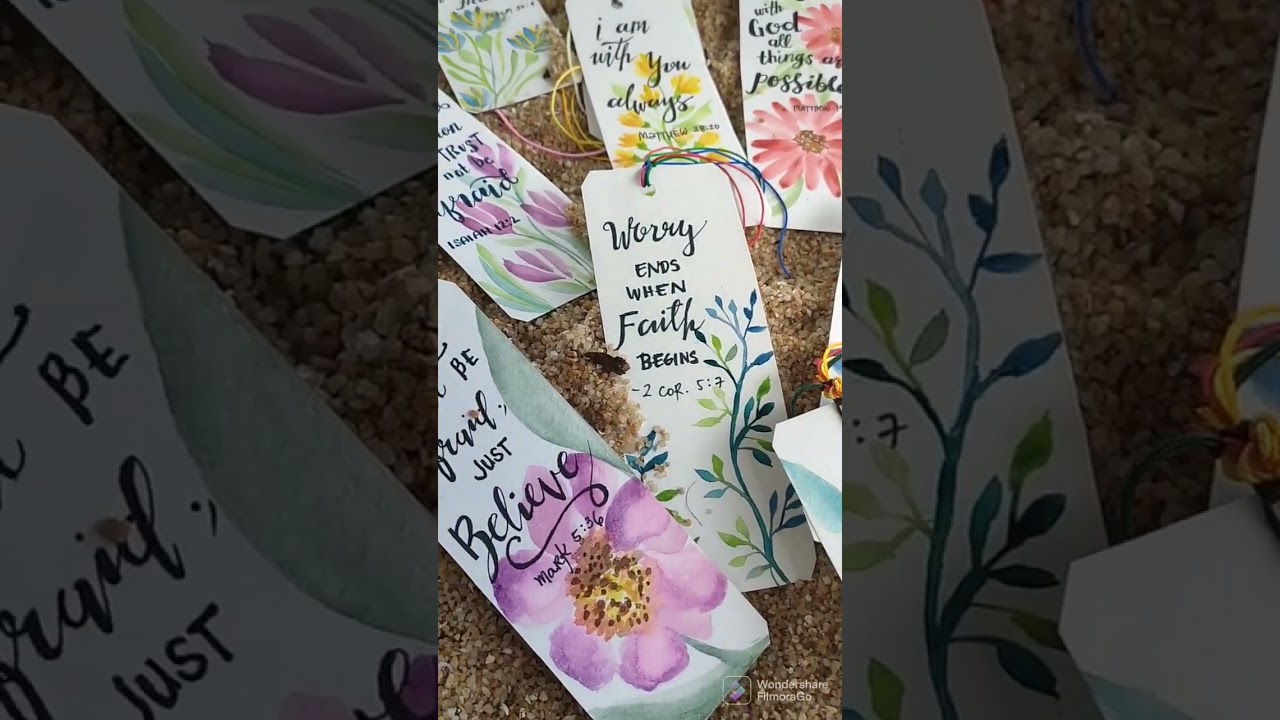 My Handmade Bookmarks&hearts;️ #bibleverse #watercolor  #bookmarks #calligraphy