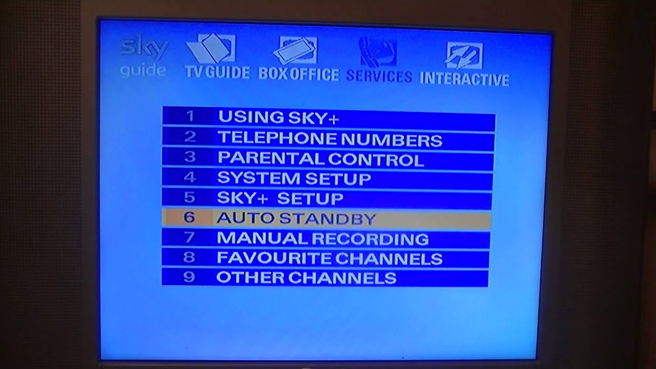 Sky digital EPG, Festive music recorded on 30th December 2013