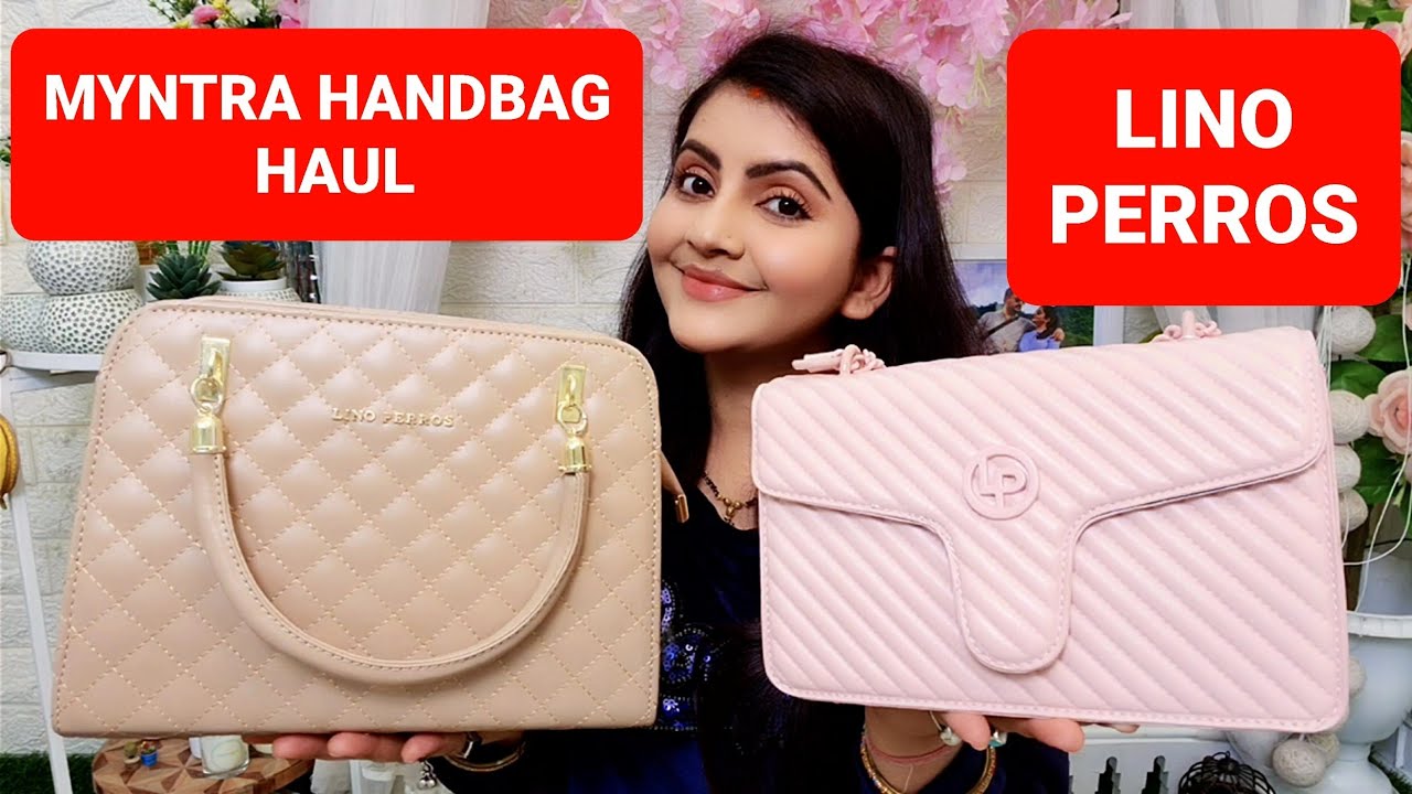 Myntra handbag haul | lino perros bridal handbag | trending bag collection | slingbag | quilted bag