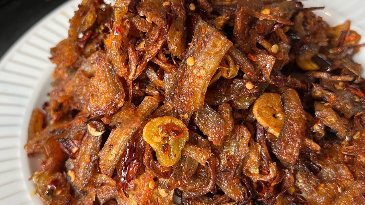 အာဗြဲ ခြောက် အစပ်ကြော် Fried spicy dried fish Burmese’s Style