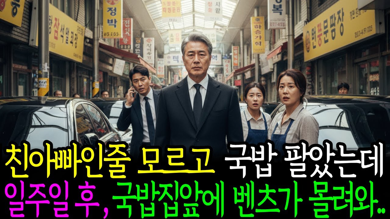 친아빠인줄 모르고 국밥팔았는데 일주일 뒤에 국밥집앞에 벤츠가..ㅣ오디오북 ㅣ인생사연 ㅣ감동사연 ㅣ감동이야기 ㅣ 사연드라마