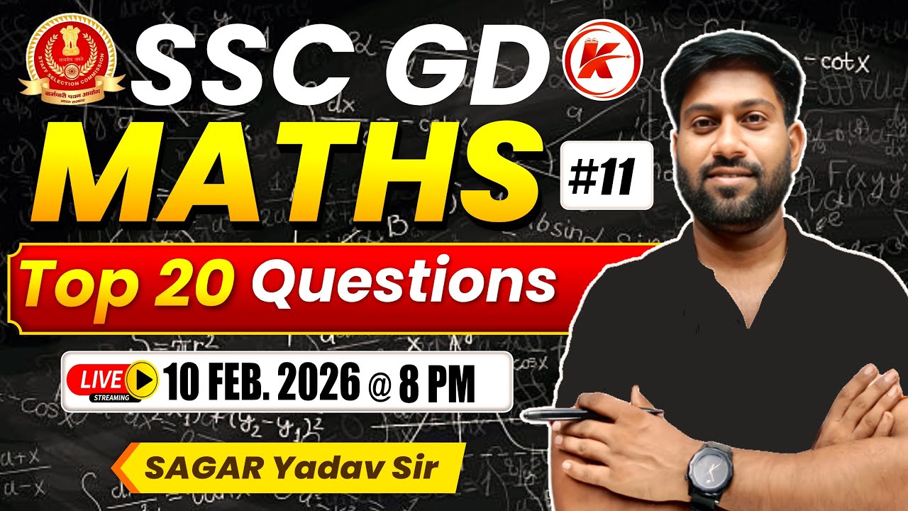 SSC GD 2026 | Maths Practice Set–11 | Complete Exam-Level Questions | Sagar Sir