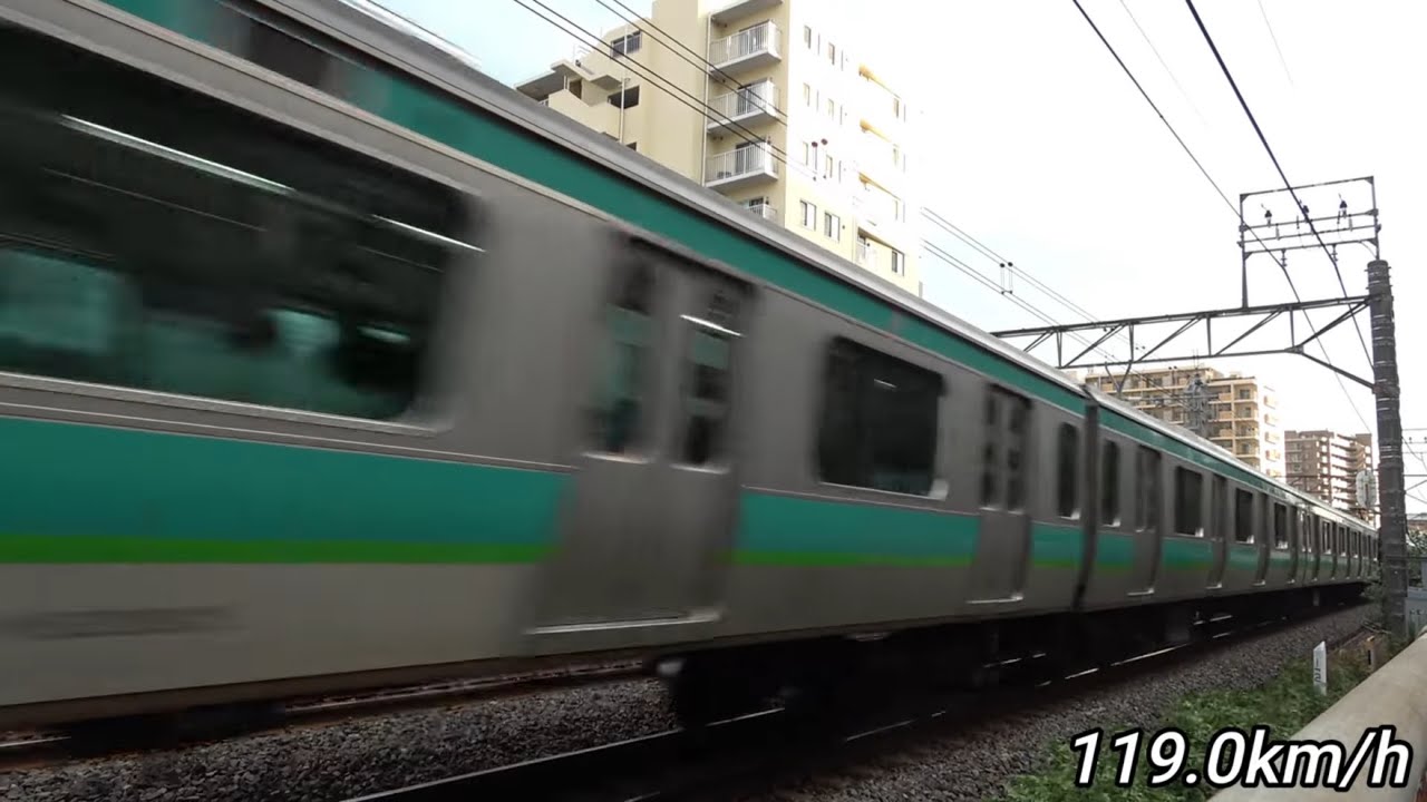 【遅延で普段より飛ばす！】常磐快速線　110km/h超限定の高速通過集