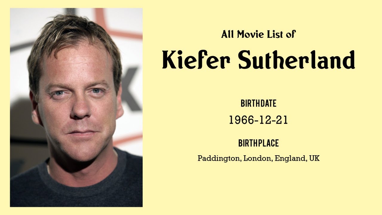 Kiefer Sutherland Movies list Kiefer Sutherland| Filmography of Kiefer Sutherland