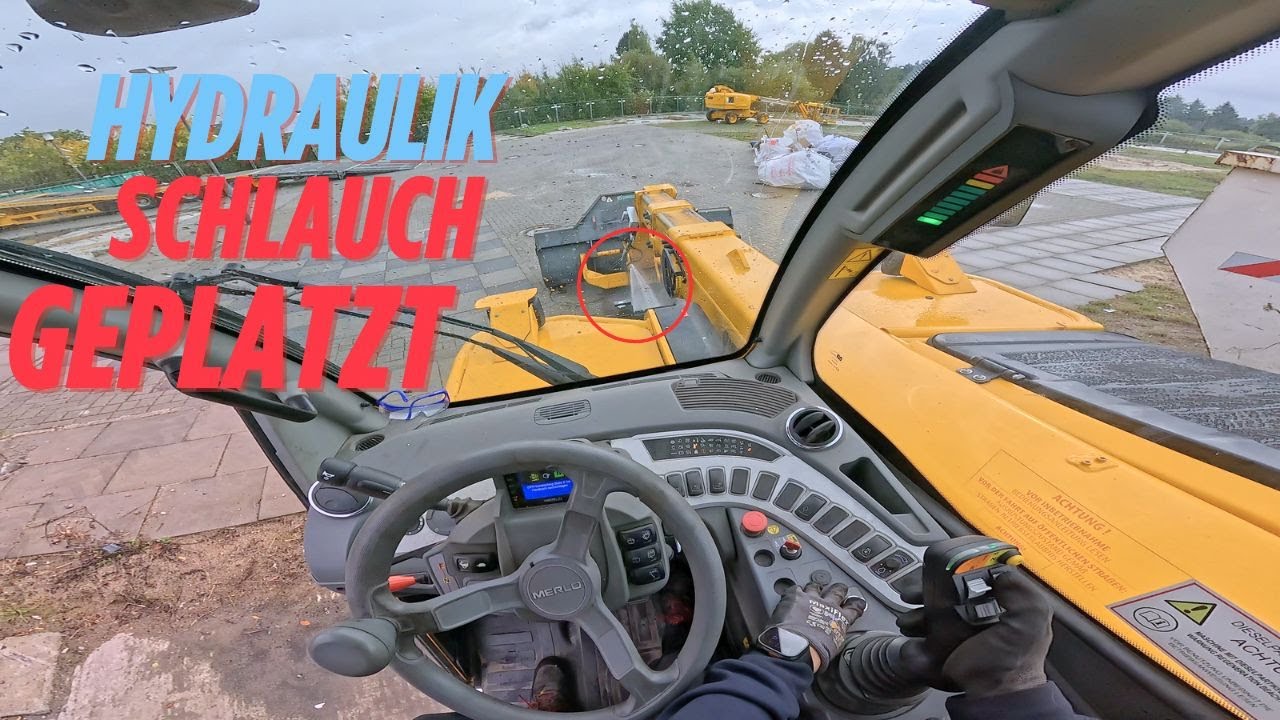 🚧 Ladeaktion mit Panne! | Merlo 14.38 Telelader + 16m Teleskopbühne | Hydraulikschlauch geplatzt 💥