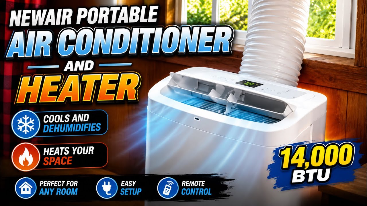 Best Portable Air Conditioner / Heater / Dehumidifier Newair 14,000 BTU SKU: NAC14KWHH2
