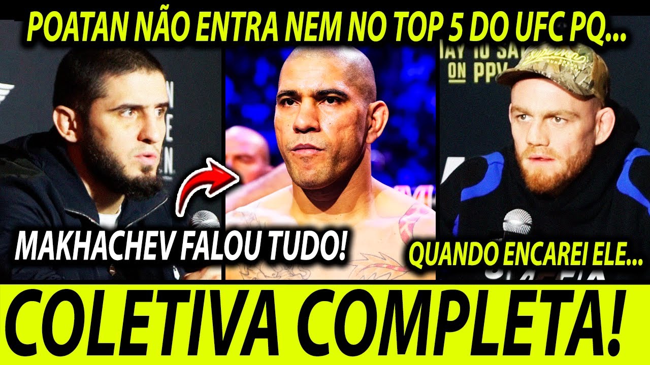 🚨MAKHACHEV DETONA ALEX POATAN na COLETIVA DE IMPRENSA DO UFC 322 e FALA DE JACK DELLA MADDALENA