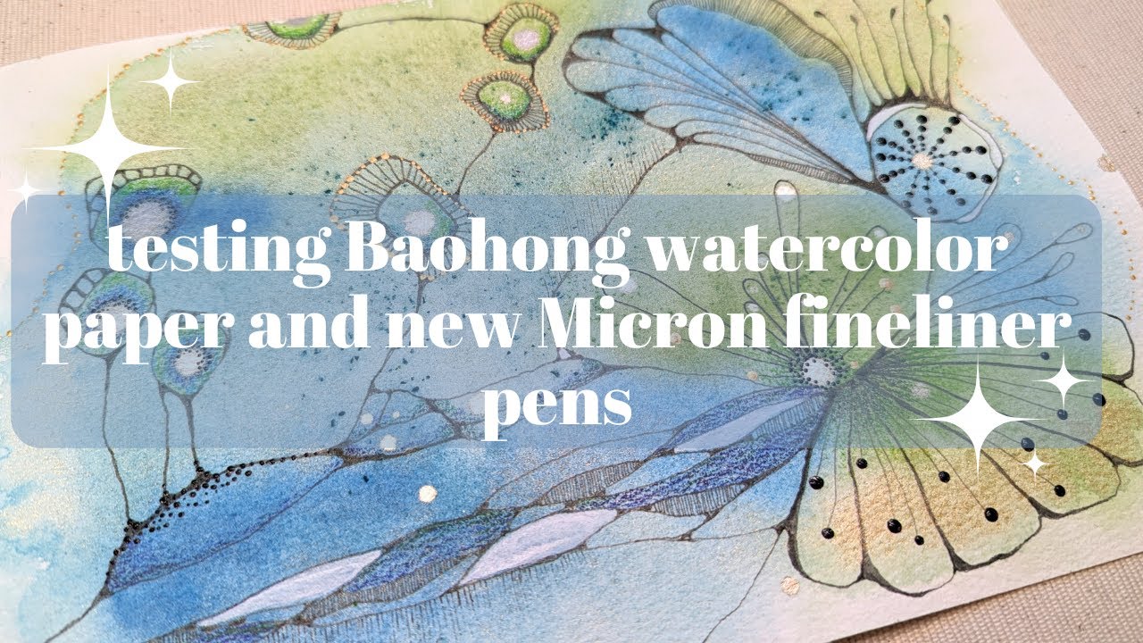 Baohong Watercolor Paper and Testing the Gray Micron Pens