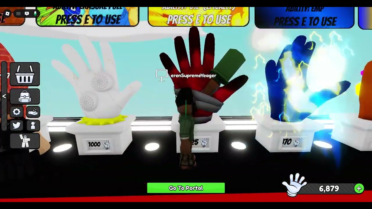 Playing slap battles but only using red gloves