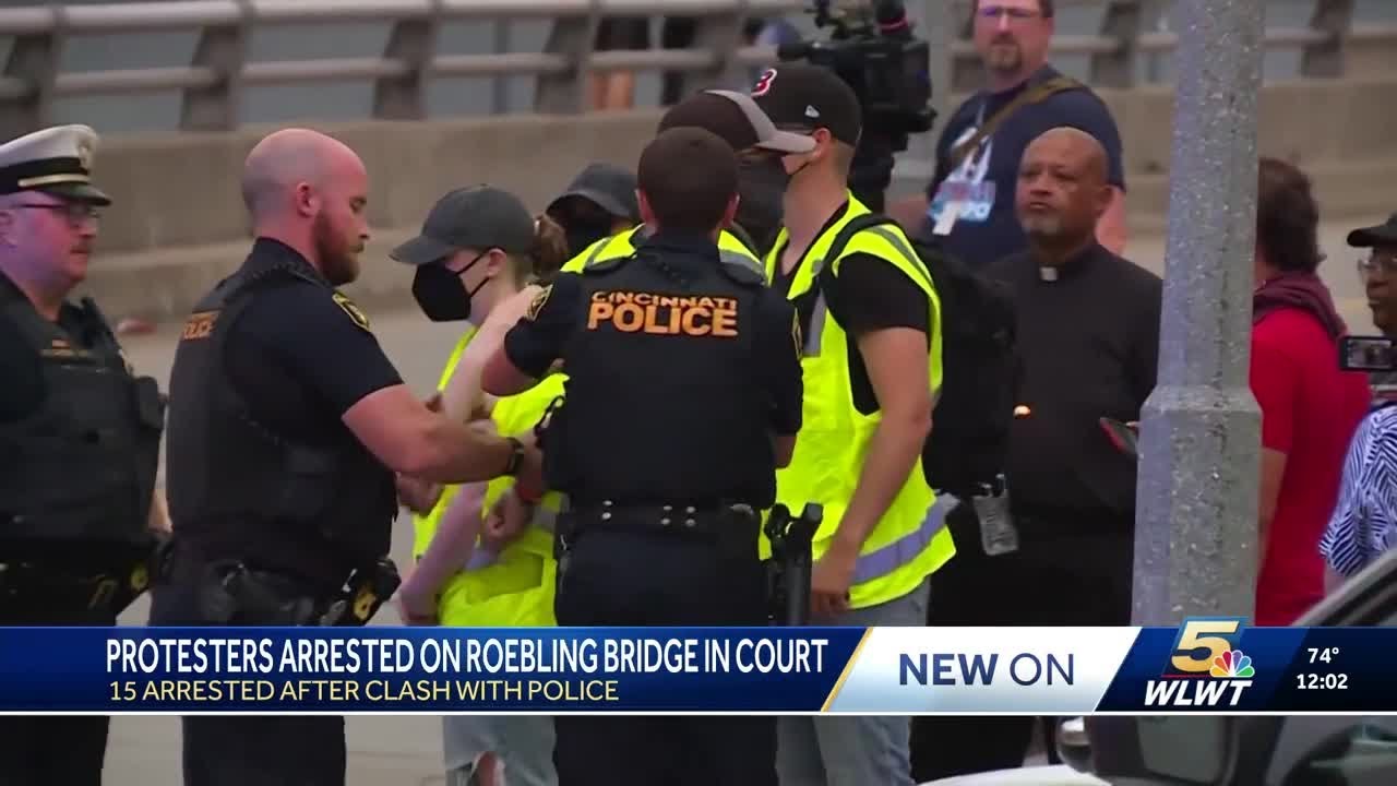15 protesters face felony charge after arrest on Roebling Bridge