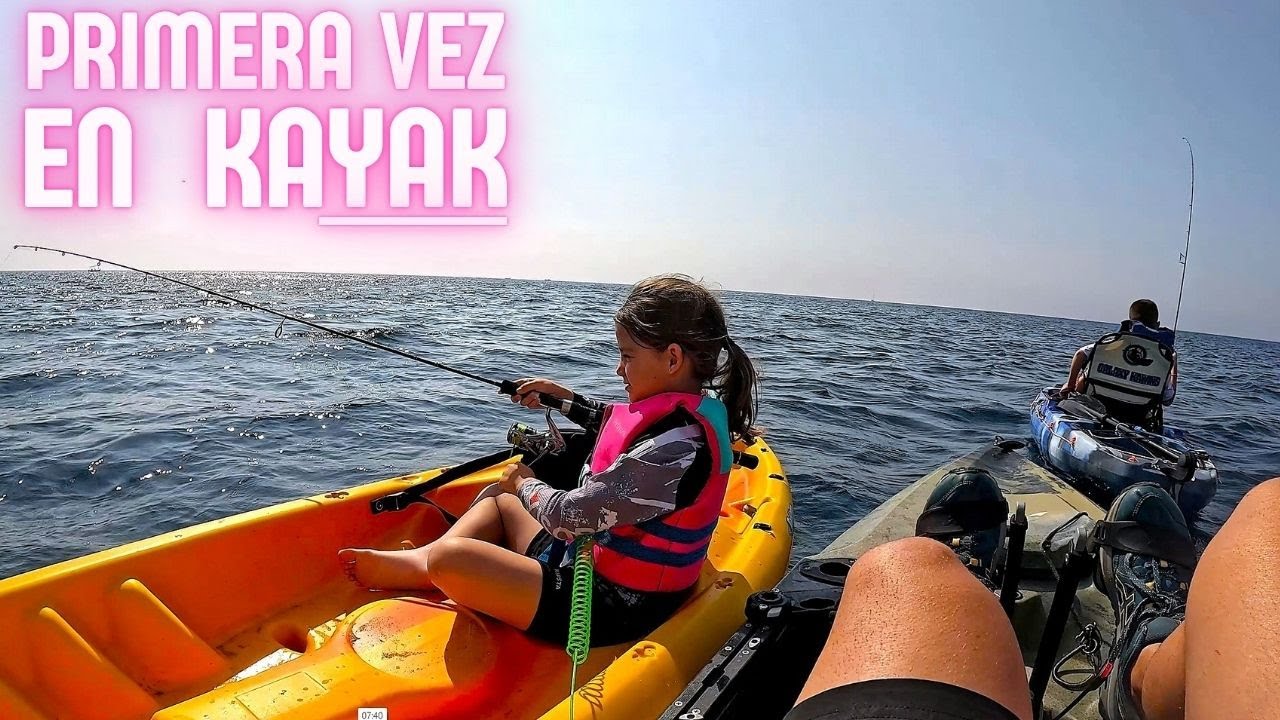 Primer día de PESCA en KAYAK con 7 años.