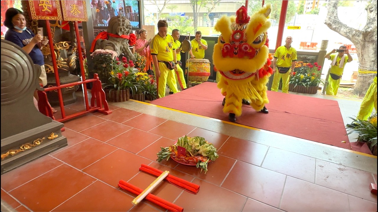 [4K] 萬國山忠義廟 正月初六 联义舞龙舞狮表演  Chong Yee Temple -  Lion & Dragon Dance by Lian Ghee 22 Feb 2026
