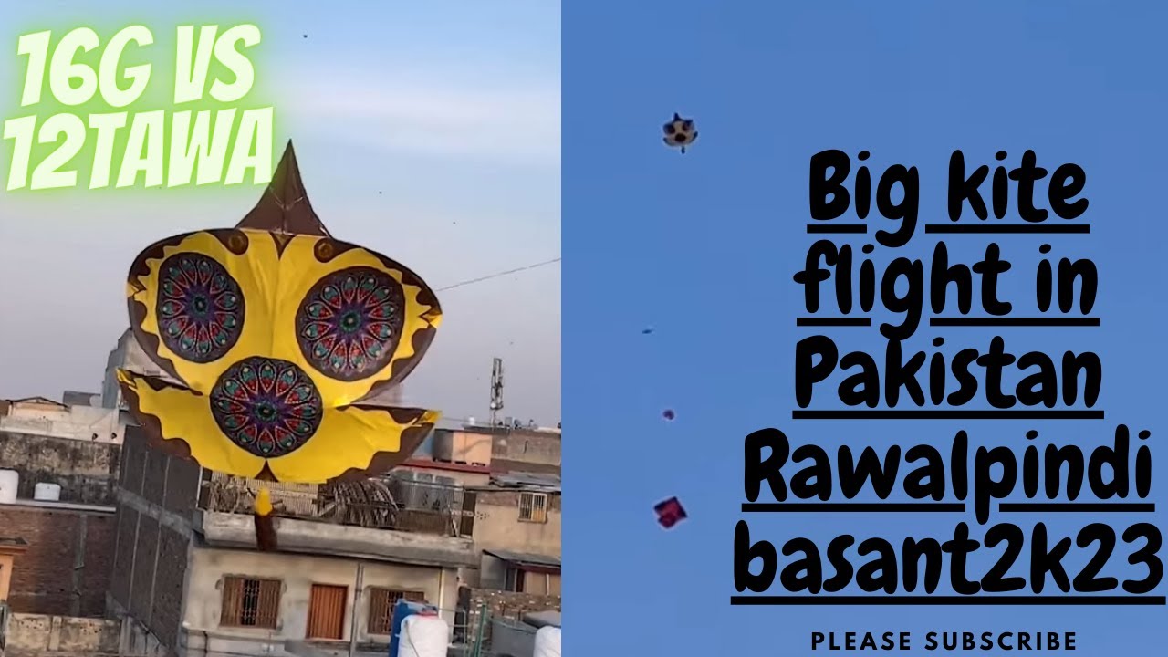 16g vs 12 tawa paich Big kite flight in Pakistan Rawalpindi basant2k23 🔥#youtube #vlog #video