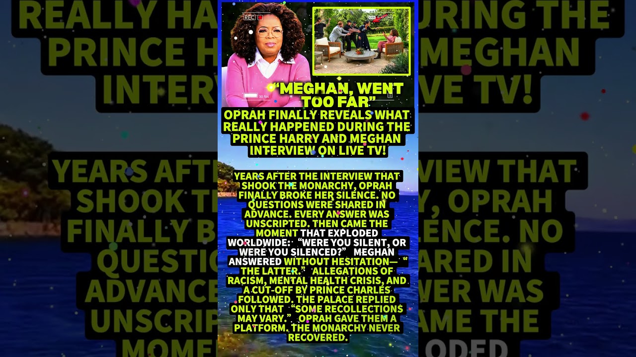 Oprah FINALLY Reveals What Really Happened During the Prince Harry and Meghan Interview on! #shorts