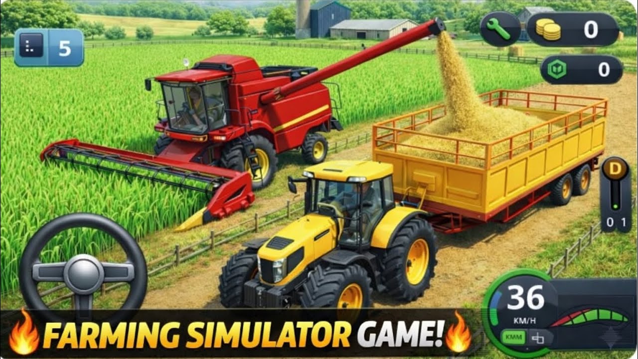 🔥New Modern Tractor Farming Driving Simulator 3D - New Tractor Games - Android Gameplay