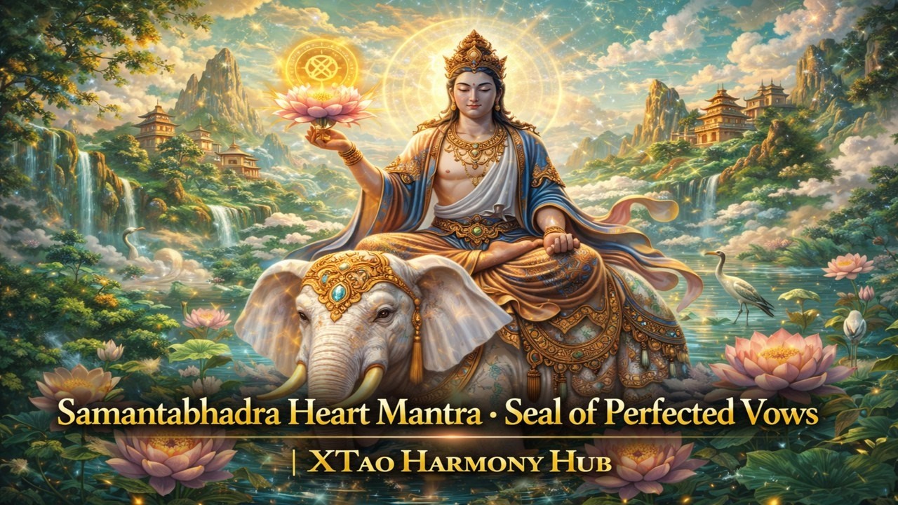 Samantabhadra Heart Mantra · Seal of Perfected Vows 《普賢菩薩心咒｜行願圓融印》