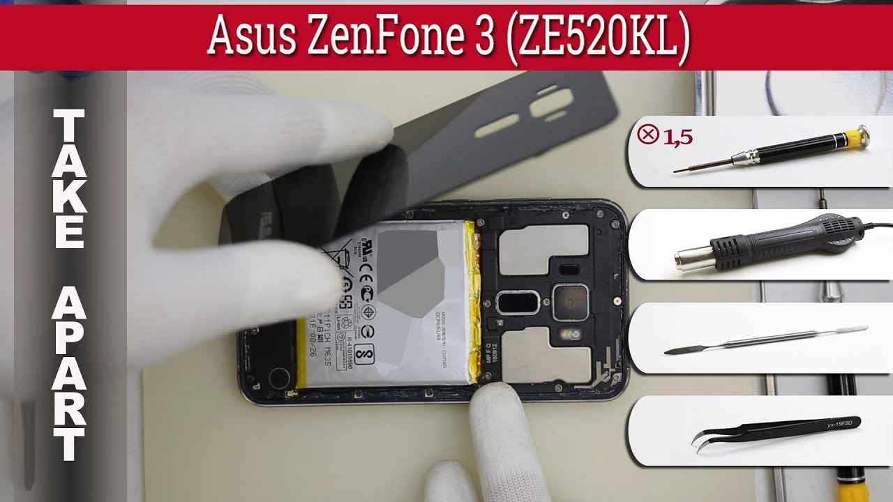 Как разобрать 📱 Asus ZenFone 3 (ZE520KL) Разборка и ремонт
