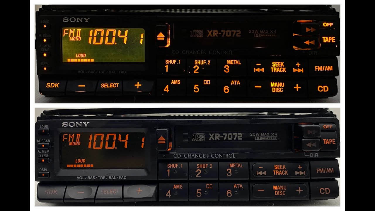 1990s Sony XR-7072 Car Cassette Autoreverse Radio Player 4x20W / Testing