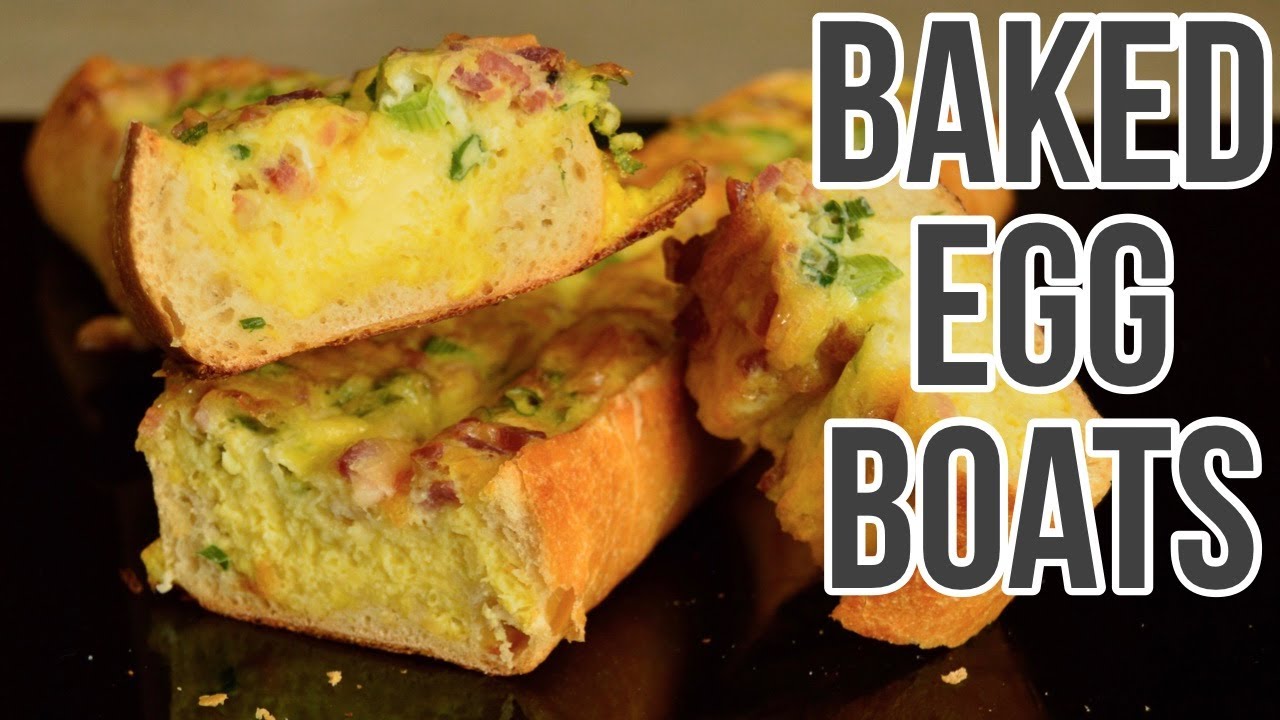Breakfast On The go ~ Baked Egg Boats ~ One Hot Bite