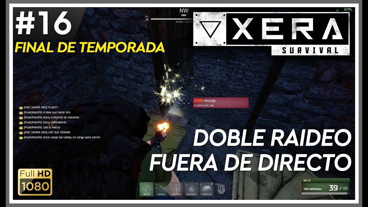 DOBLE RAIDEO FUERA DE DIRECTO *FINAL DEL WIPE* 🔻 XERA: Survival #16 Full HD Gameplay Español