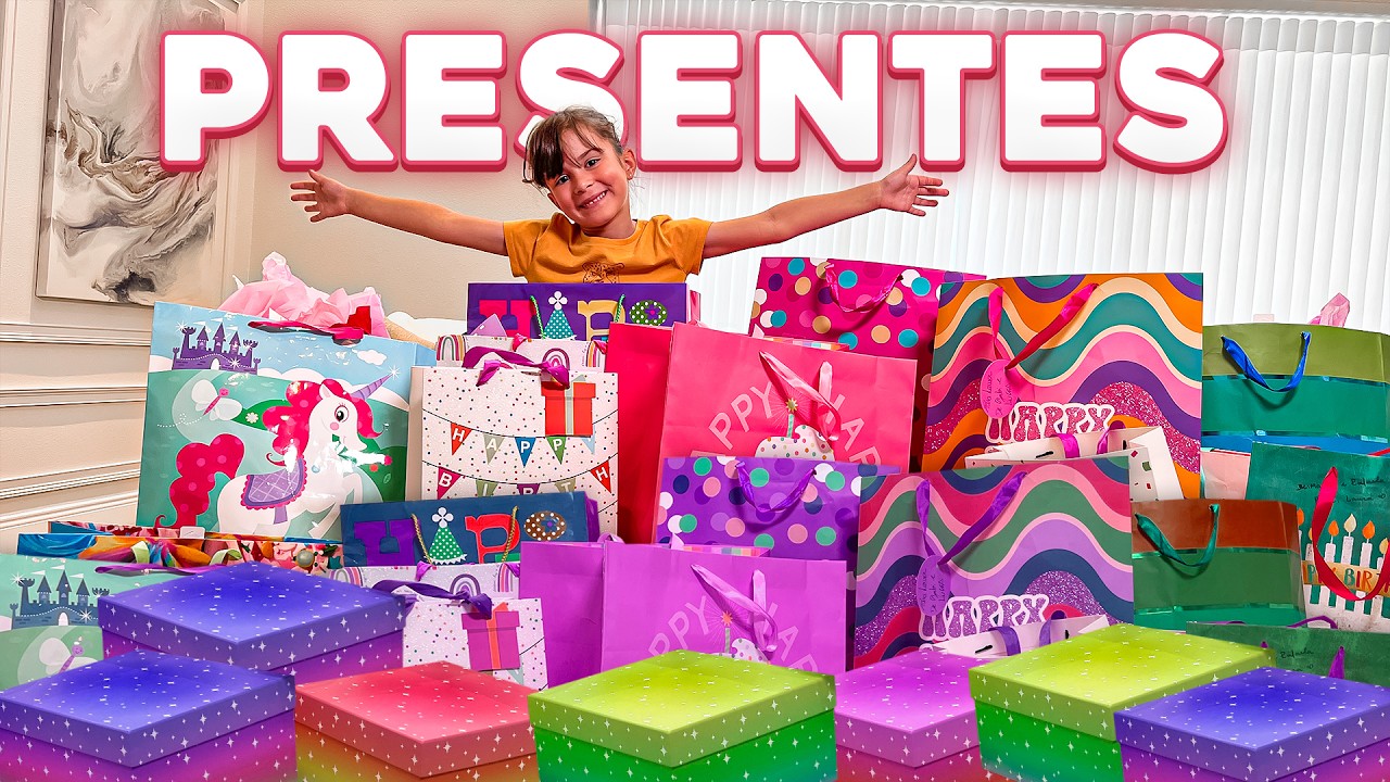 ABRINDO PRESENTES DE ANIVERSÁRIO DE 7 ANOS DE LAURA - Família Brancoala