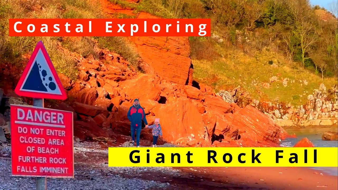 Massive rock Fall in Torquay South Devon exploring Babbacombe and Oddicombe Beach 100 subscribers
