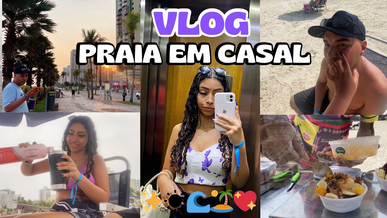 VLOG: UM DIA NA PRAIA EM CASAL + POR DO SOL ☀️🌊
