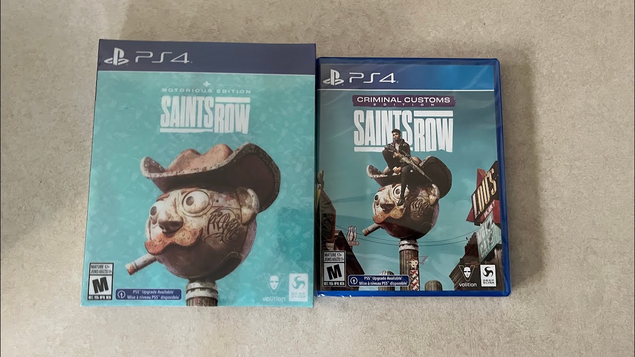 Unboxing Saints Row Notorious Edition + Criminal Custom Edition GameStop Exclusive - PlayStation 4