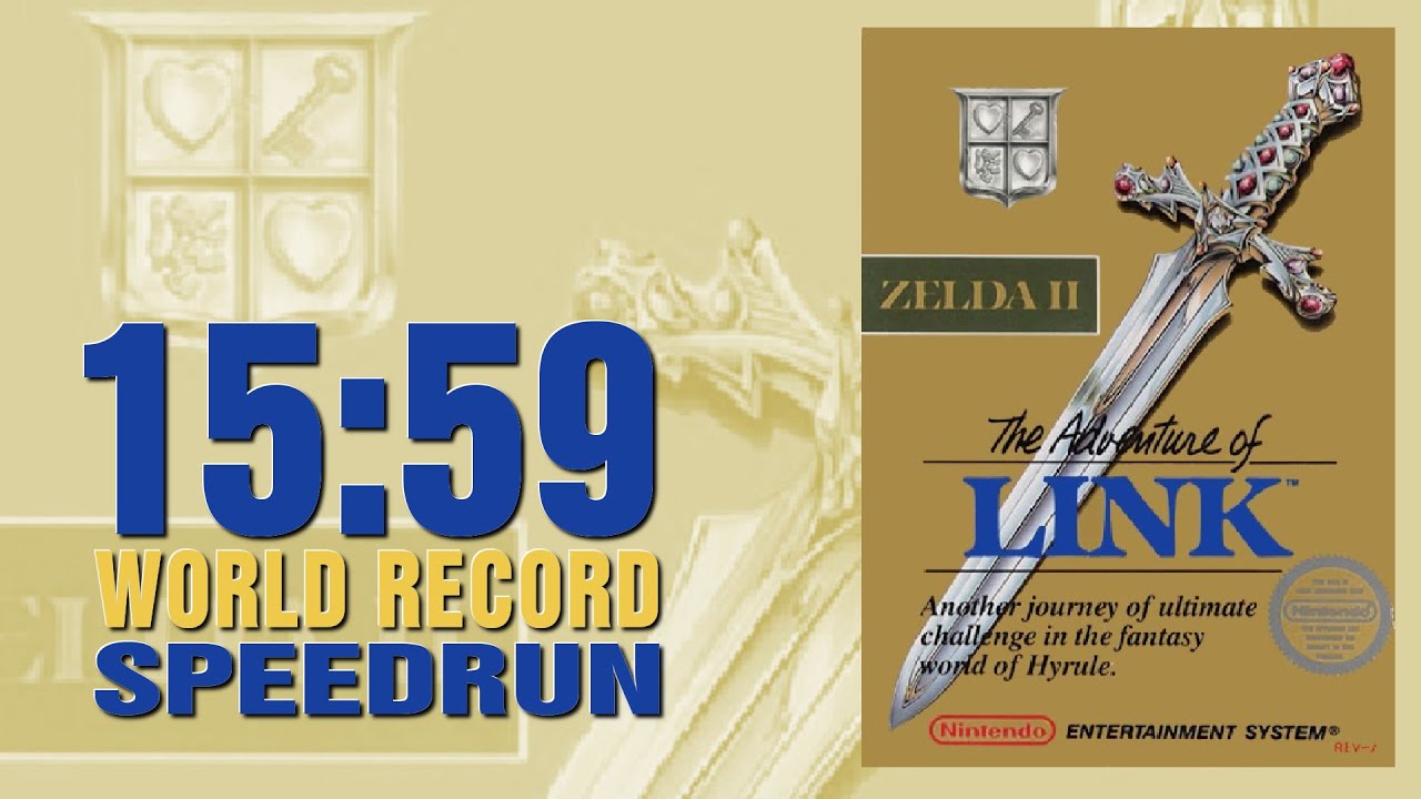Zelda 2 Any% (старый WR) Первый в истории саб 16! (количество кадров 15.59.992)
