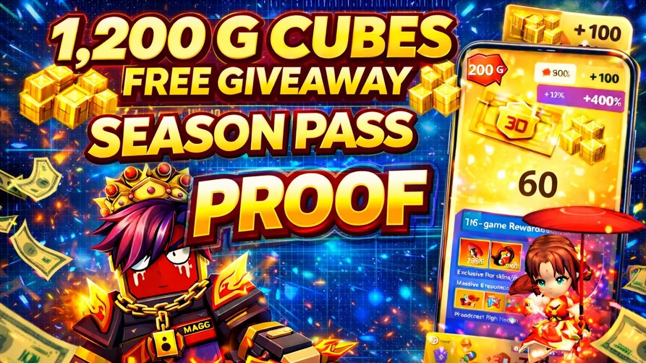 1,200 G CUBES GIVEAWAY PROOF 😱 | Season Pass Winner Announced | Blockman Go Bedwars