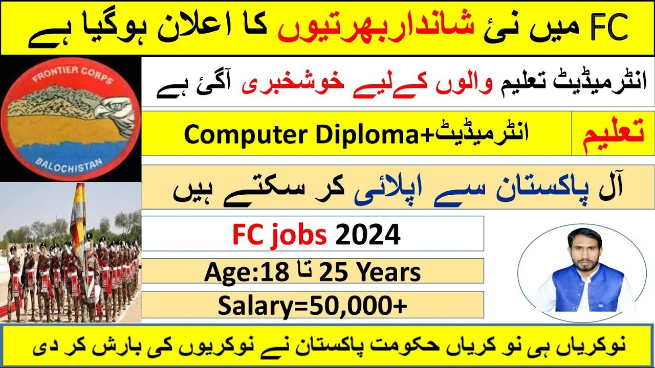 FC Jobs 2024 |FC Balochistan Jobs 2024 | New Jobs 2024 In Pakistan Today | Professor Amir