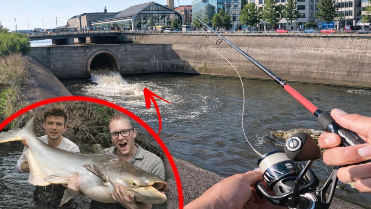 Invasive Welse auf Sicht im Stadtkanal angeln!