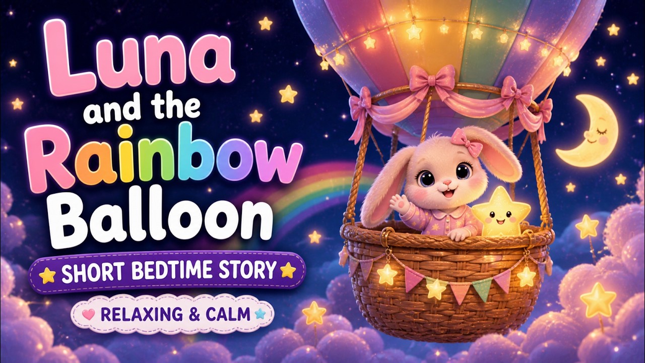 🌈✨ Luna and the Rainbow Balloon 🎈
