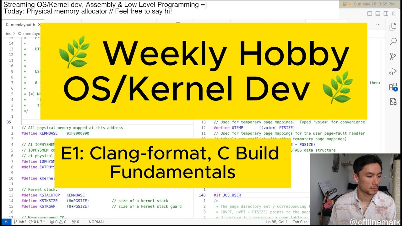 🌿 E1: Weekly kernel dev gardening: Clang-format, C build fundamentals, #include hygiene 🌿