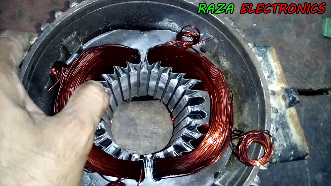 1 Hp mono block motor rewinding details and winding data in hindi urdu