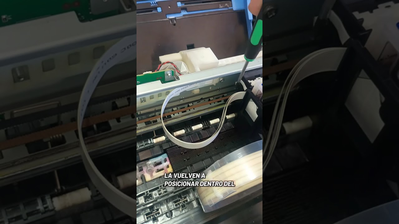 Epson L3110 reparación cinta de posición, limpieza cabezal y reset de contador